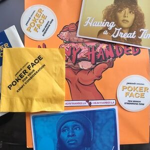 Poker Face Peacock TV NBC Memorabilia Pack! NEW! Rare!